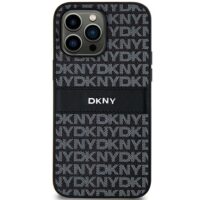 DKNY case for Samsung Galaxy S24 Plus DKHCS24MPRTHSLK black HC PU repeat texture pattern w tonal stripe