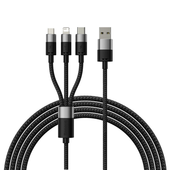 Baseus cable 3in1 StarSpeed USB - micro USB + Lightning + USB-C 1