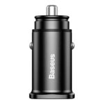 Baseus car charger Square Metal 2x USB 30W QC 3.0 black