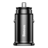 Baseus car charger Square Metal 2x USB 30W QC 3.0 black