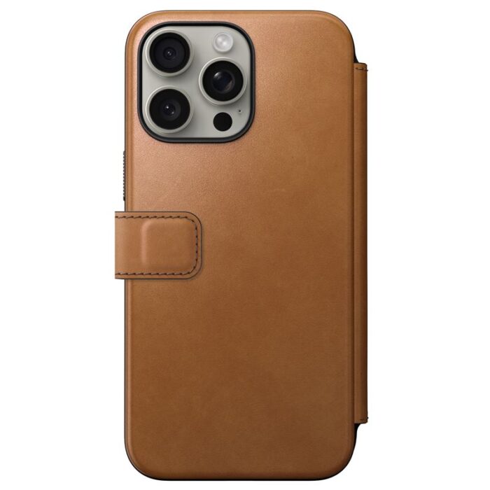 Nomad Modern Leather Folio case for iPhone 15 Pro Max 6