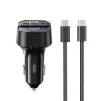 XO transmitter FM BCC17 Bluetooth MP3 car charger 30W black + cable USB-C - USB-C