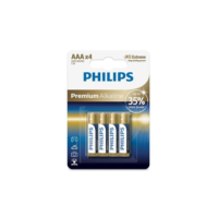 Battery PHILIPS AAA LR03 4pcs blister Premium Alkaline