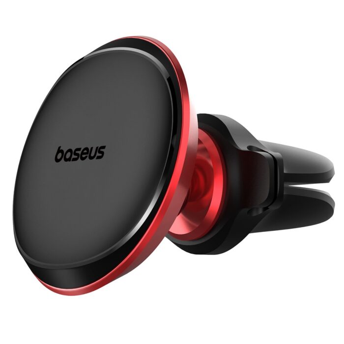 Baseus car holder magnetic with cable clip red new2 air vent