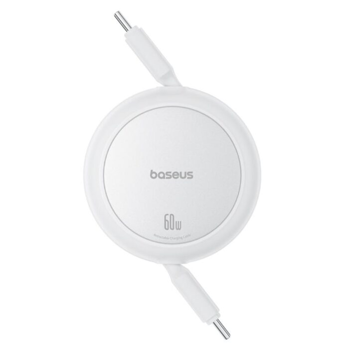 Baseus Free2Pull Mini Charging Cable USB-C to USB-C 60W 1m Moon White