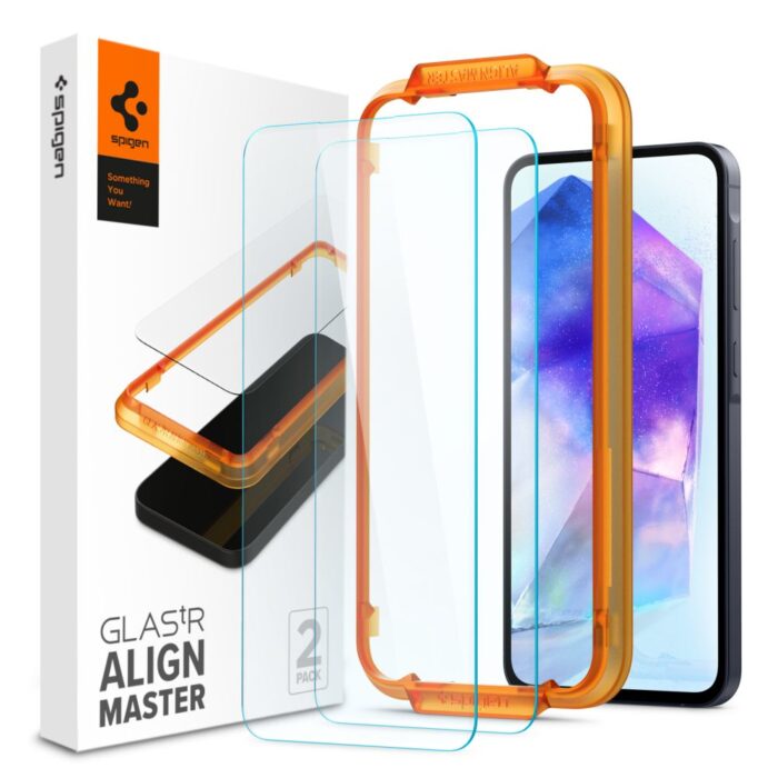 Spigen Glass TR AlignMaster 2 Pack - Samsung Galaxy A55 clear