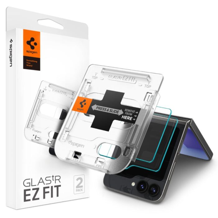 Spigen Tempered Glass Glas.tR "EZ Fit" 2-Pack Galaxy Z Flip 6 clear