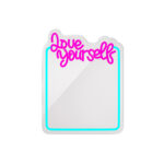 Neon MIRROR LED LOVE YOURSELF turquoise pink FMNE01 Forever Light