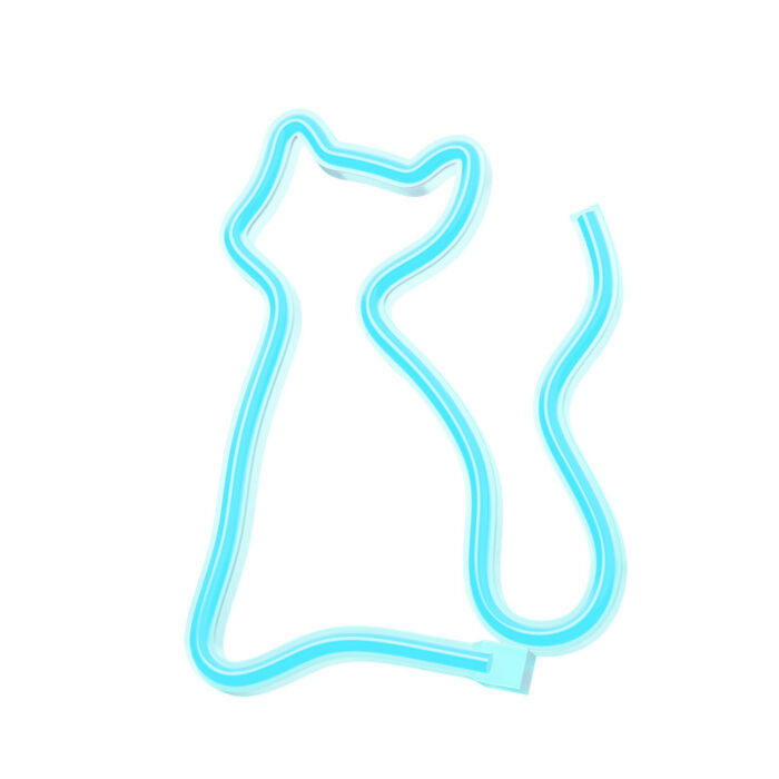 Neon LED Light CAT turquoise NNE24 Neolia