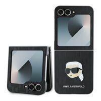 Karl Lagerfeld case for Samsung Galaxy Z Flip6 KF002199 black Saffiano Monogram