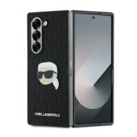 Karl Lagerfeld case for Samsung Galaxy Z Fold6 KF002202 black Saffiano Monogram Head Pin