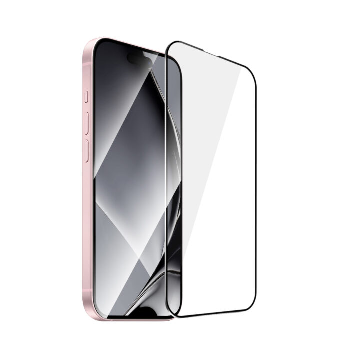 Tempered glass metal frame for iPhone 15 6