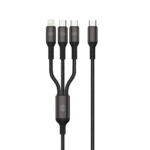 Forever 3in1 cable USB-C - Lightning + 2x USB-C 1