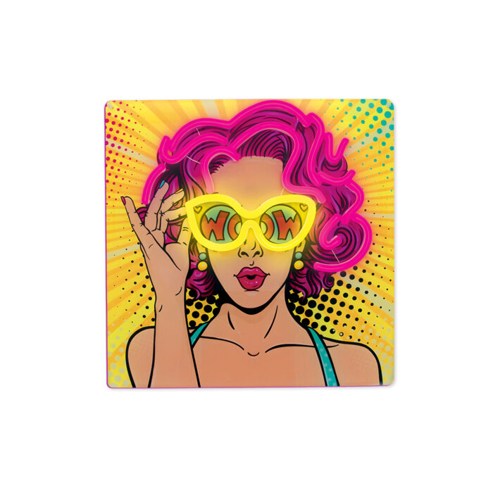 Neon ART LED POWER WOMAN yellow-purple FLA02 Forever Light