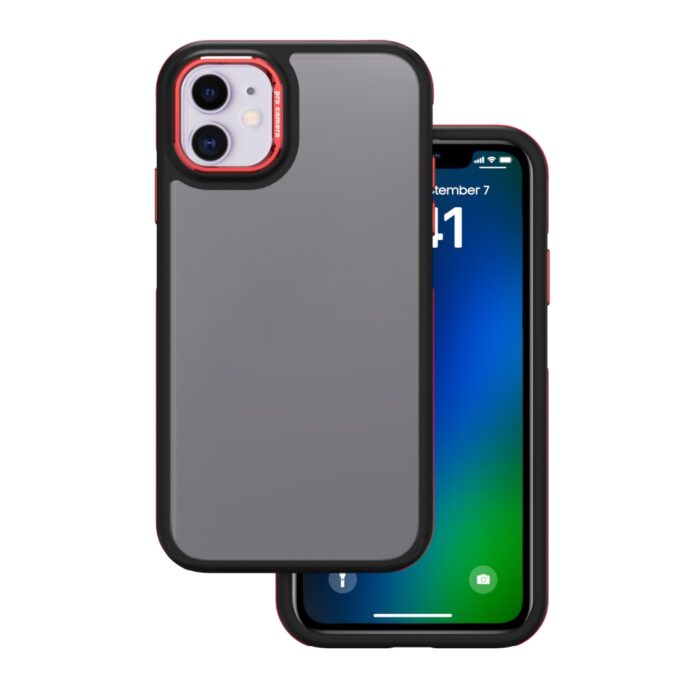 Crystal Black case for iPhone 11 red