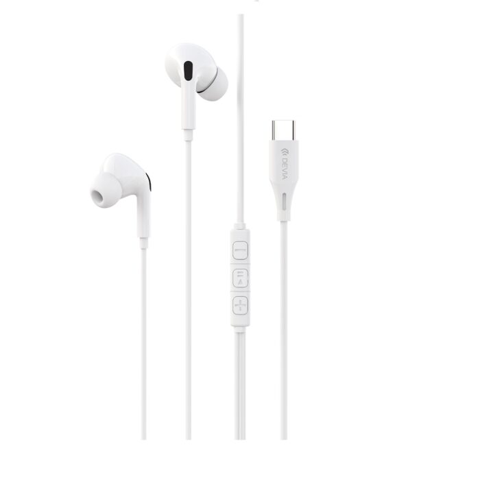 Devia wired earphones Kintone A2 Digital USB-C white