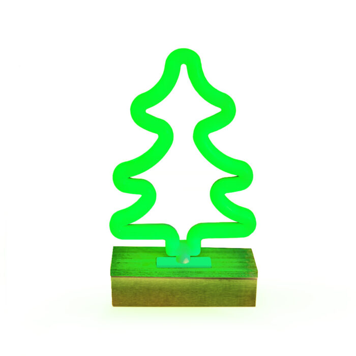 Neon Wood Stand LED TREE green FLNW03 Forever Light