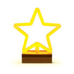 Neon Wood Stand LED STAR warm white FLNW04 Forever Light