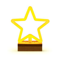 Neon Wood Stand LED STAR warm white FLNW04 Forever Light