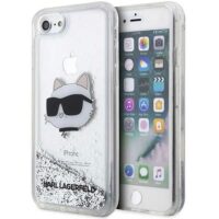 Karl Lagerfeld case for iPhone 7 / 8 / SE KLHCI8LNCHCS silver HC Liquid Glitter NFT Choupette Head