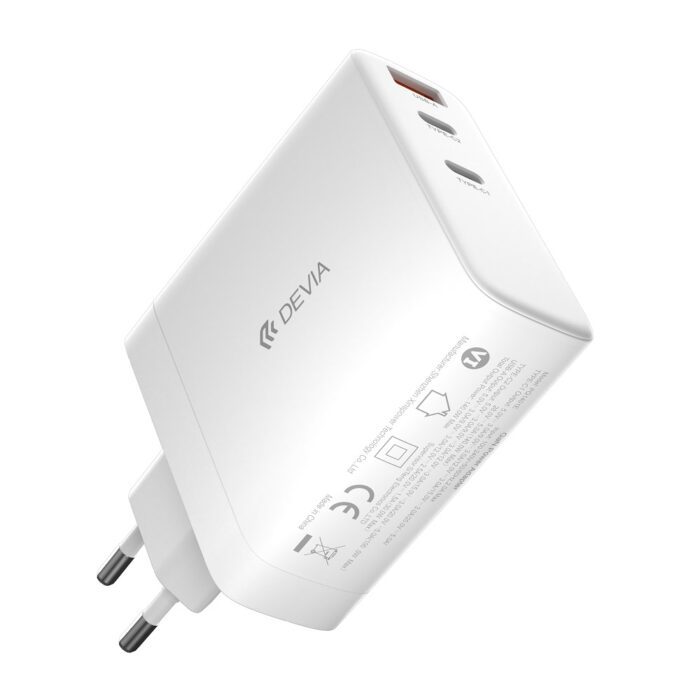 Devia wall charger Extreme PD 140W 2x USB-C 1x USB white for laptops