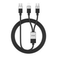 BWOO braided 100W/27W 2 in 1 USB-C to USB-C and Lightning cable