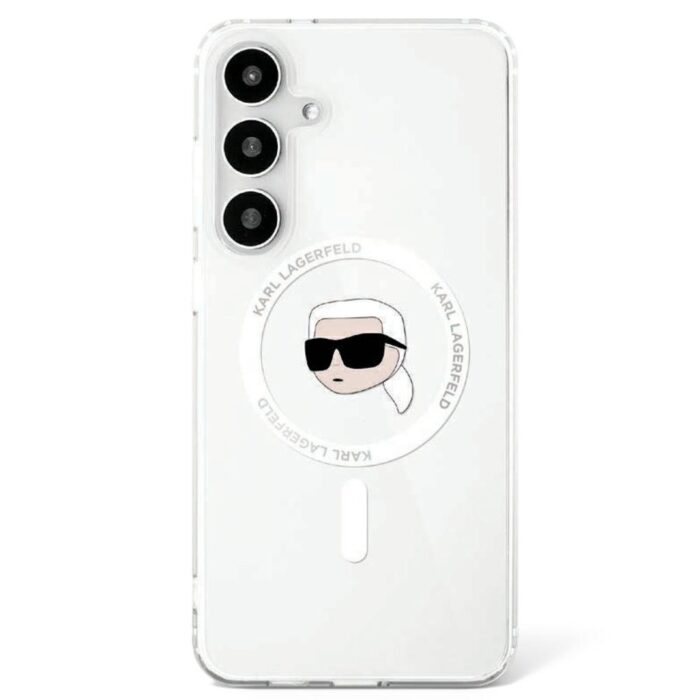 Karl Lagerfeld HC Magnetic IML Metal K. Head case for Samsung Galaxy S25 white