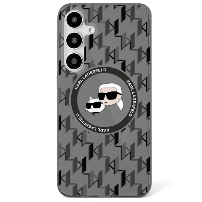 Karl Lagerfeld HC Magnetic IML Metal Monogram KC Heads case for Samsung Galaxy S25 black