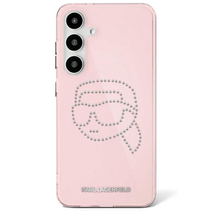 Karl Lagerfeld HC IML Rhinestones K Head case for Samsung Galaxy S25 pink