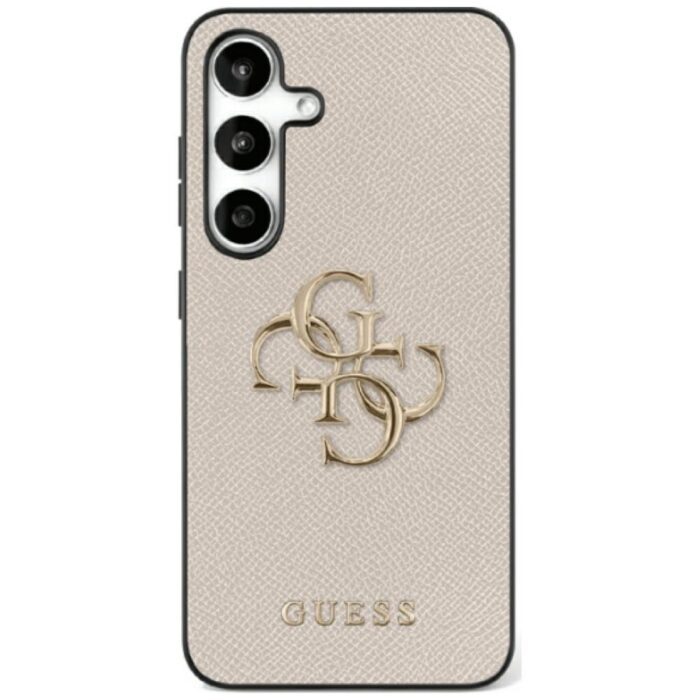 Guess HC PU Grained Big 4G and Classic Logo case for Samsung Galaxy S25 Ultra beige