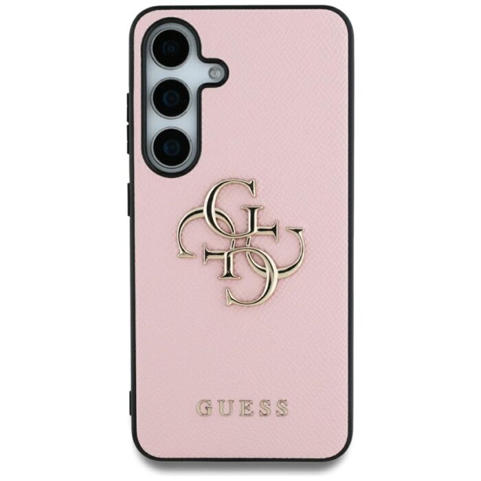 Guess HC PU Grained Big 4G and Classic Logo case for Samsung Galaxy S25 Ultra pink