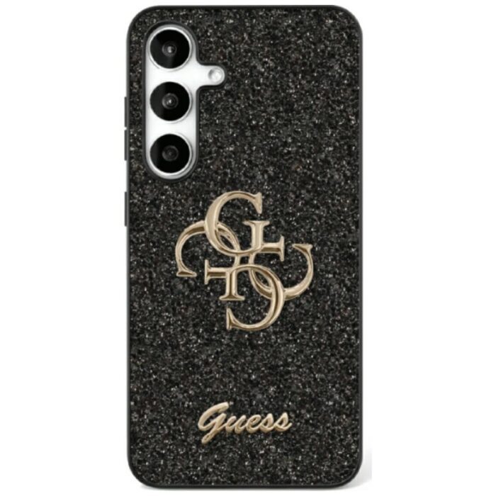 Guess HC Fixed Glitter Big 4G case for Samsung Galaxy S25 Plus black