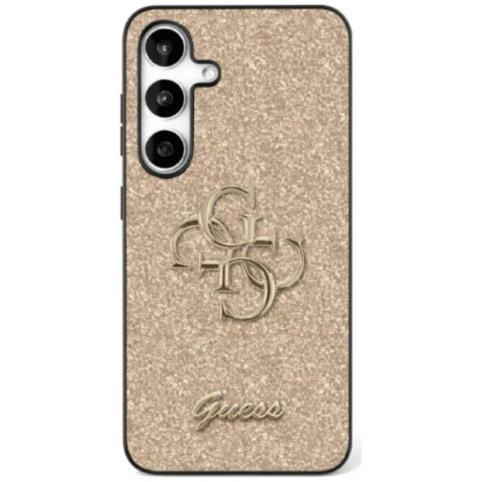 Guess HC Fixed Glitter Big 4G case for Samsung Galaxy S25 Ultra gold