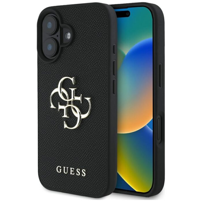 Guess Hardcase PU Grained Big 4G and Classic Logo Case for iPhone 16 6