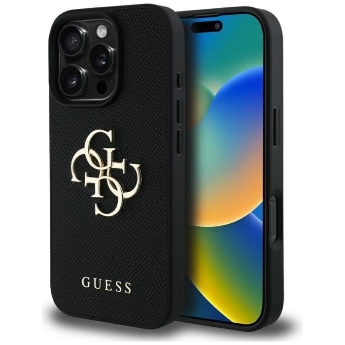 Guess Hardcase PU Grained Big 4G and Classic Logo Case for iPhone 16 Pro 6