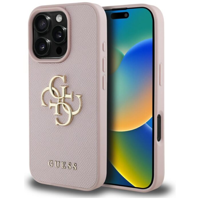 Guess Hardcase PU Grained Big 4G and Classic Logo Case for iPhone 16 Pro 6