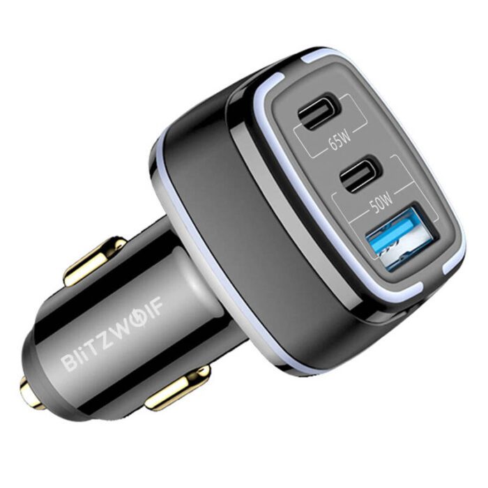 BlitzWolf BW-BC4 115W 3-Port USB PD car charger