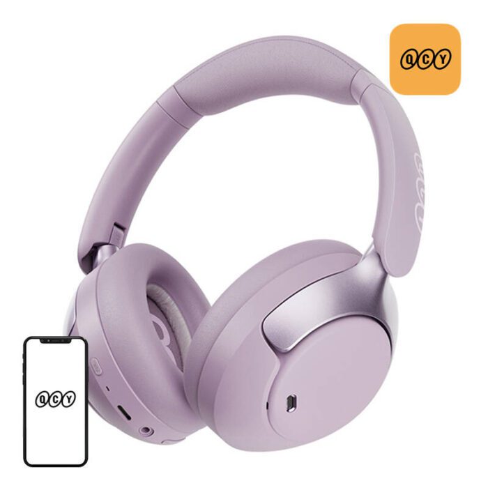 QCY H3 pro ANC wireless headphones (purple)