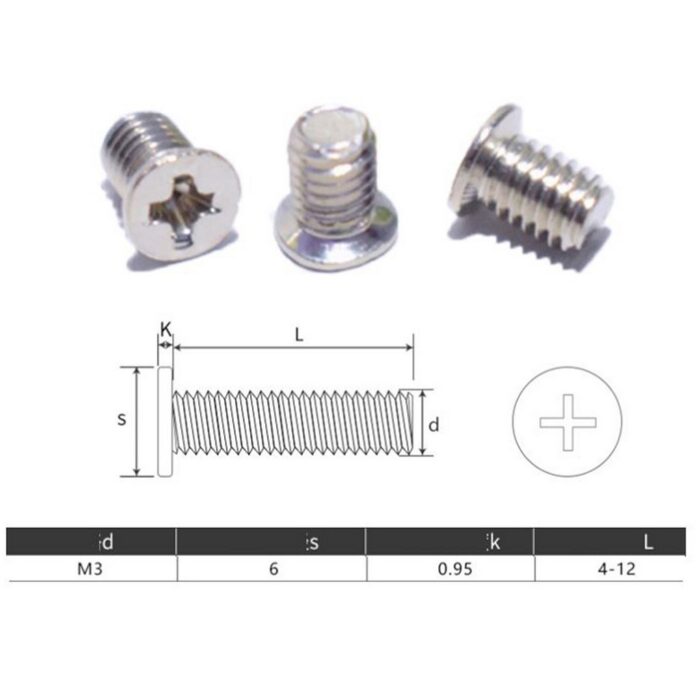 5PCS Flathead Screws for 2.5 HDD/SSD