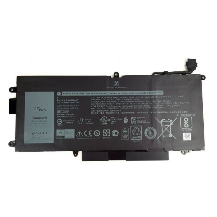 Notebook Battery For Dell Latitude 5289 7389 7390 2-IN-1 71TG4 11.4V 3200mAh