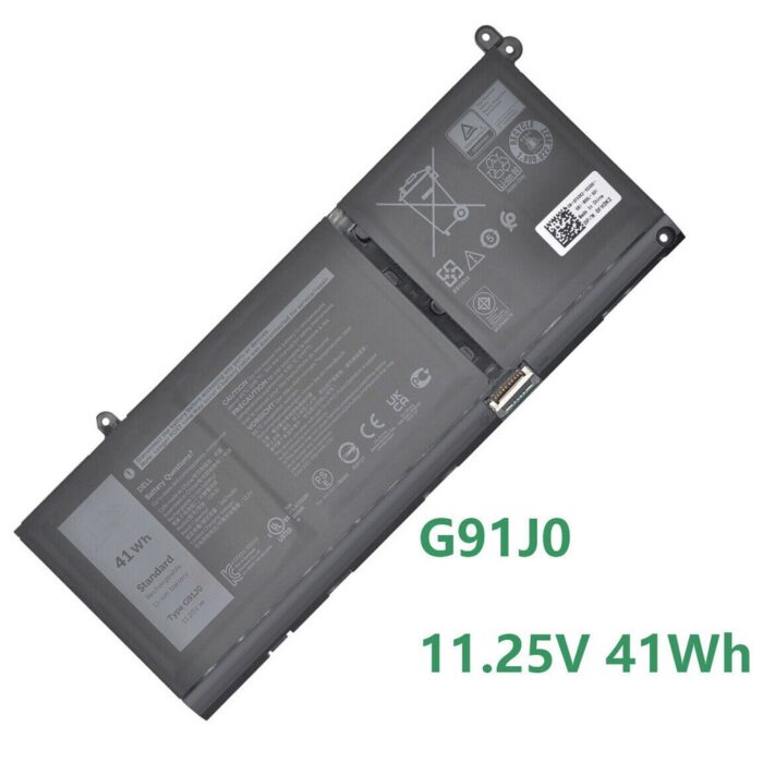 Notebook Battery for Dell Latitude 3320 3330 3420 3430 3520 3530 Vostro 3510 5410 5510 Inspiron 5518 G91J0 11.4V 3300mAh