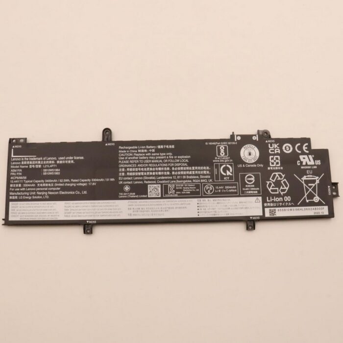 Notebook Battery for Lenovo ThinkPad T14 Gen 3 T14 Gen 4 P14S Gen3 P14s Gen 4 4 Cells L21C4P71 L21L4P71 15.4V 2400mAh 4Cell