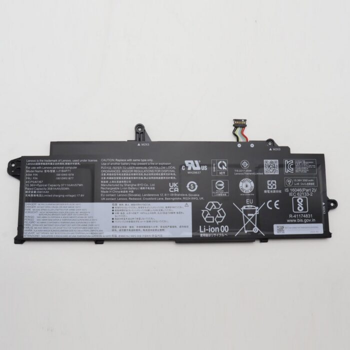 Notebook Battery for Lenovo ThinkPad T14s Gen 3 T14s Gen 4 L21L4P73 5B10W51875 15.36V 57Wh 4Cell