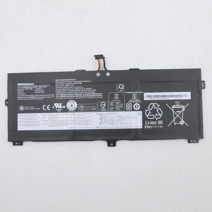 Notebook Battery for Lenovo ThinkPad X390 Yoga X13 Yoga Gen 1 L18L3P72 02DL021 11.55V 4200mAh