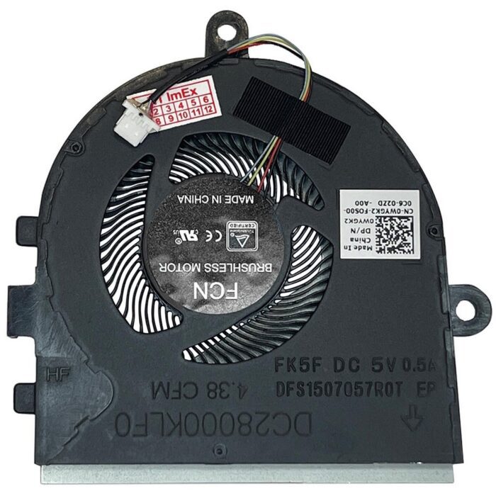 Notebook CPU Fan for Dell Inspiron 3480 3481 5493 P120G Latitude 3490 Vostro 3481 3491 Series