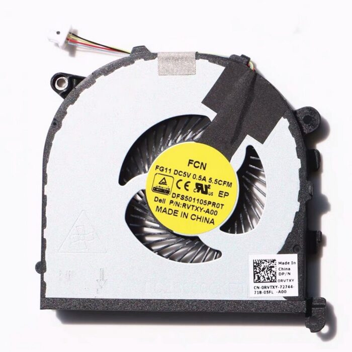 Notebook CPU Fan for Dell XPS 15 9550 Series 0RVTXY Refurbished