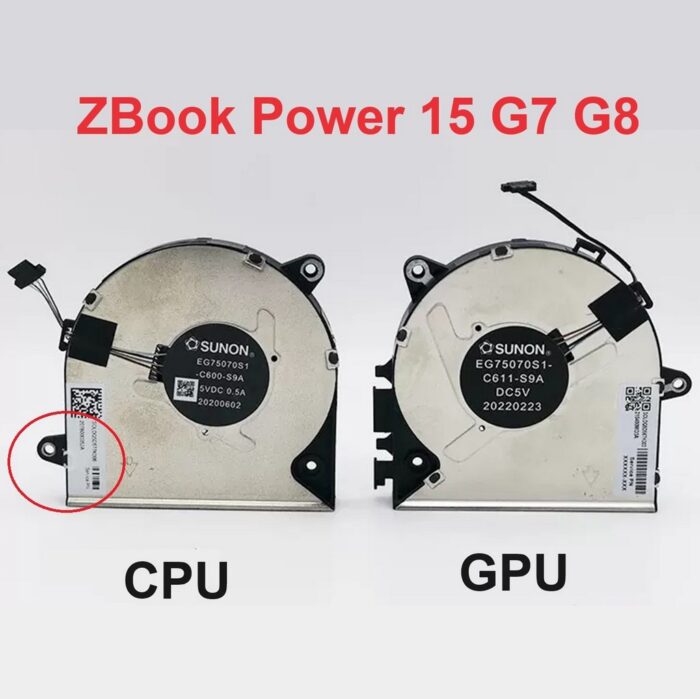 Notebook CPU Fan for HP ZBook Power 15 G7 G8 Series