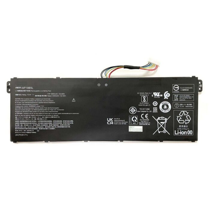 Notebook battery for Acer Aspire 5 A515-43 SF314-42 AP19B5L 15.2V 3400mAh