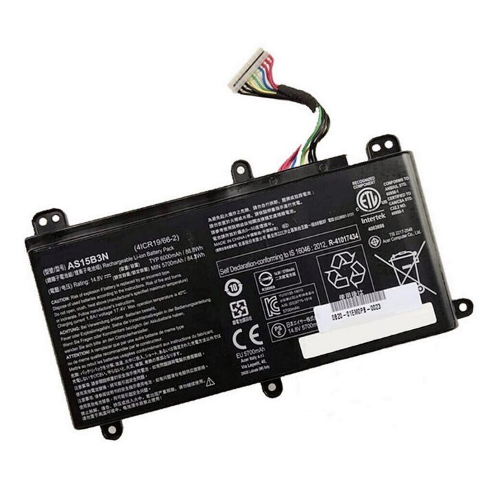 Notebook battery for Acer Predator 15 17 G9-591G 791G G5-793 GX-791 AS15B3N 14.8V 88.8Wh