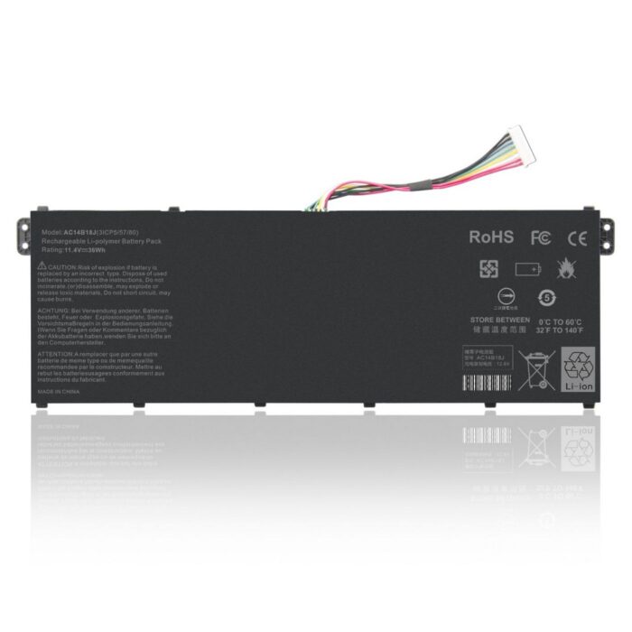 Notebook battery for Aspire E3-111 ES1-311 V3-111 V5-122 Series AC14B18J 11.4V 2200mAh (Not compatible with 15.2V)